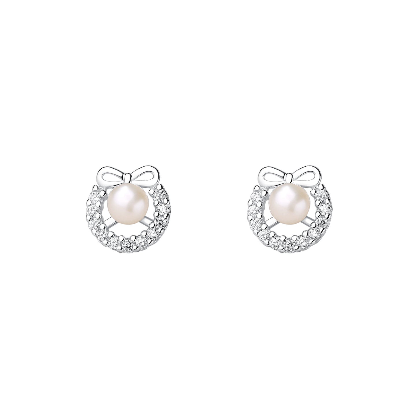 Perlen Ohrringe 925 Silber