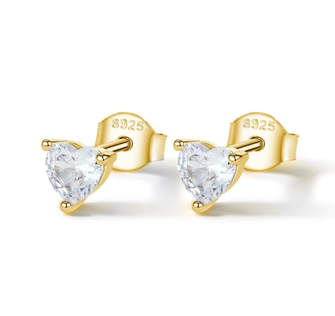 Herz Ohrstecker 925 Silber