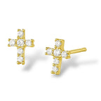 Kreuz Ohrringe 925 Silber