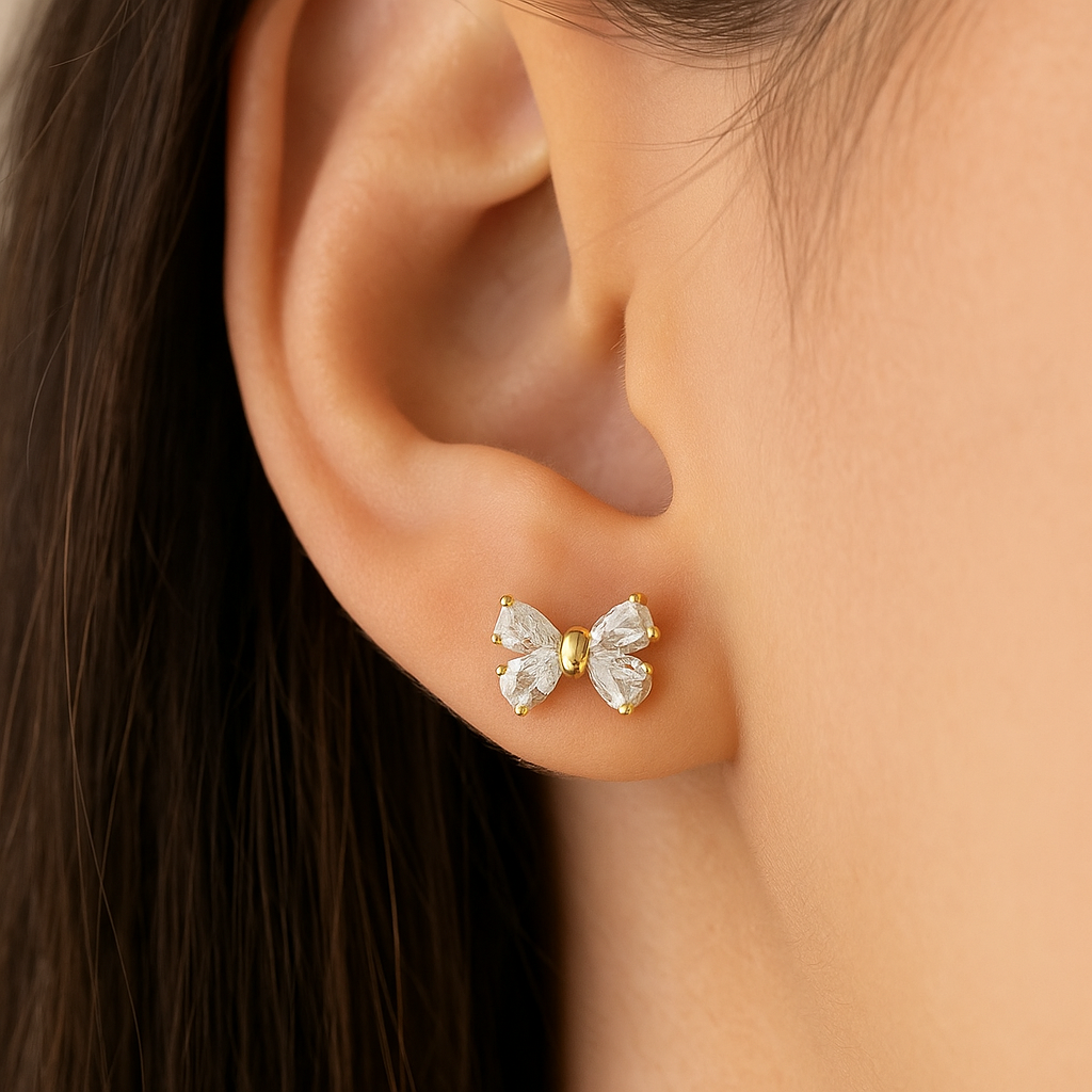 Ribbon funkel Ohrstecker