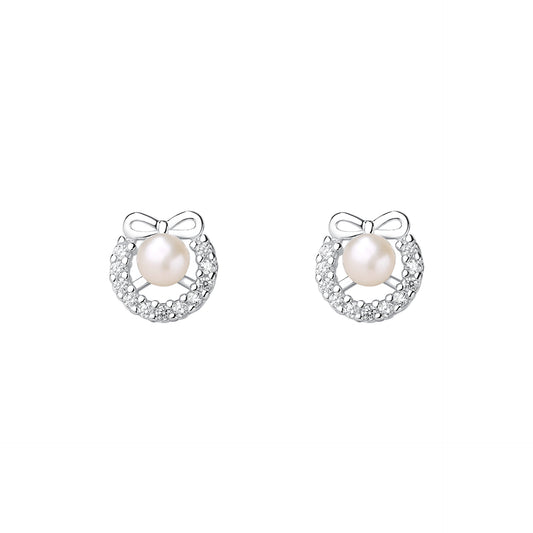 Perlen Ohrringe 925 Silber